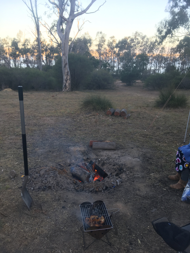 It was still cold enough and legal to have a fire at this time. The fire pit is a backpacking one by American brand UCO. It works well enough for two people, and is a fraction of the price of the Snowpeak fire pit.